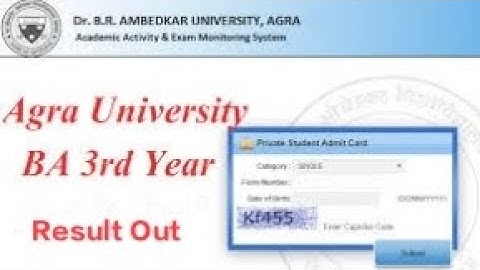 Dbrau main exam result 2023 declared || agra university final year exam result || dbrau latest news