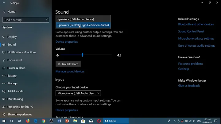 Windows 10 October 2018 update How to select default input output audio devices