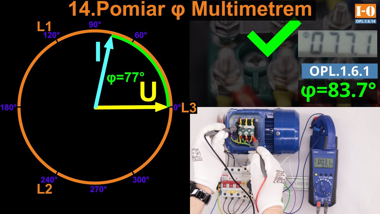 OPL.1.6.14-Pomiar φ (Fi) multimetrem - YouTube