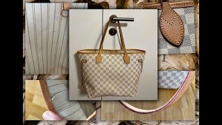 DIY: Louis Vuitton Neverfull Damier Azur zuhause Waschen & Reinigen -  natürlich mit Vorher-Nachher 