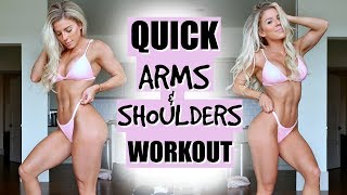QUICK Arm & Shoulder Workout | My GUILTY Pleasure