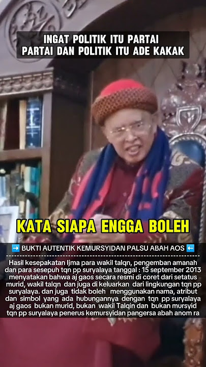KATA SIAPA ENGGA BOLEH - ABAH AOS