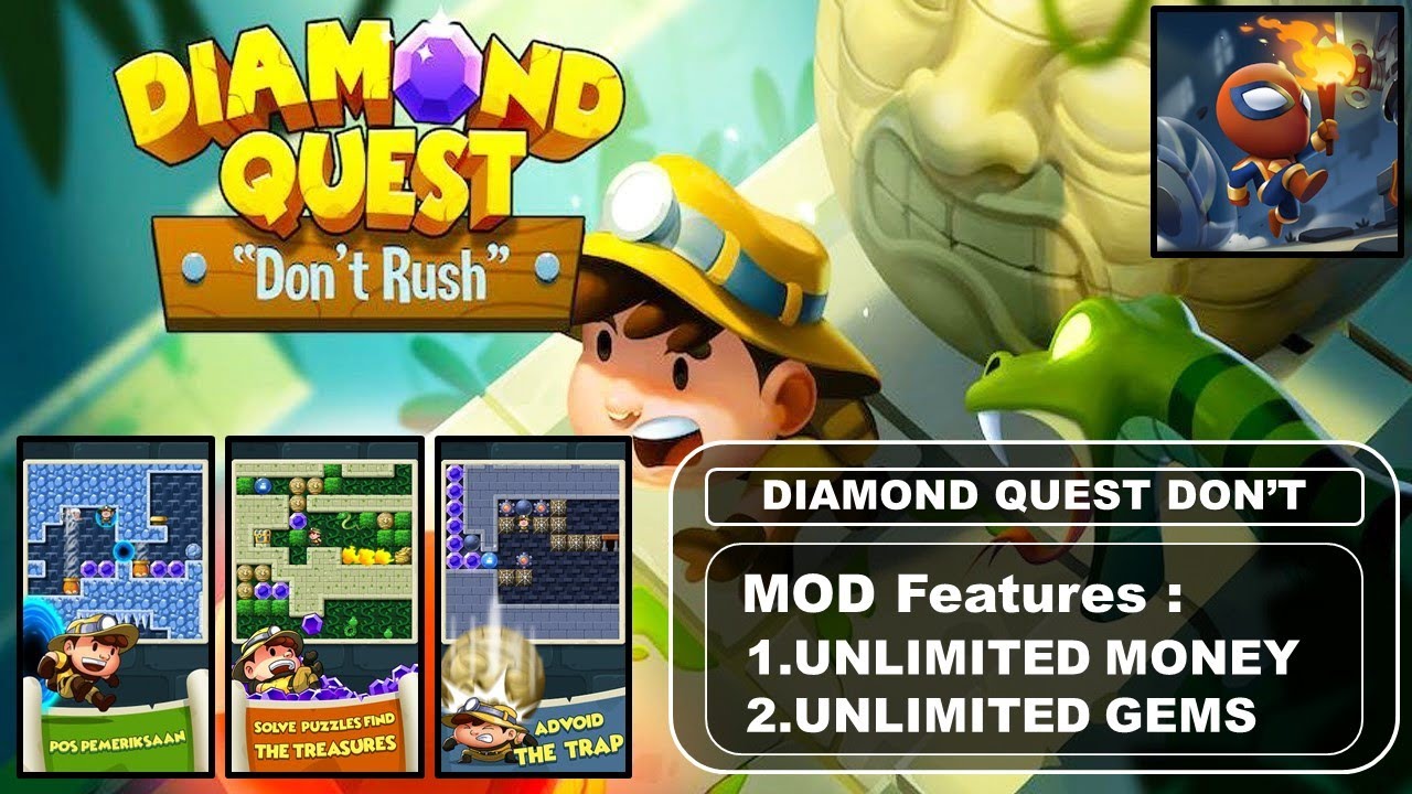 DIAMOND QUEST DON’T RUSH MOD ( UNLIMITED GEMS ) 2022