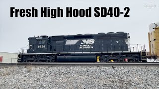 High Hood SD40-2 Switching at Oakwood Yard - YouTube