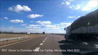 Ruta Nacional 7. Desde La Dormida, hasta Las Catitas. Mendoza. Argentina. Abril 2022