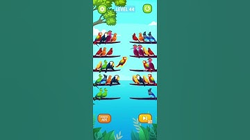 Bird Sort Puzzle Level 44 Walkthrough Solution iOS/Android