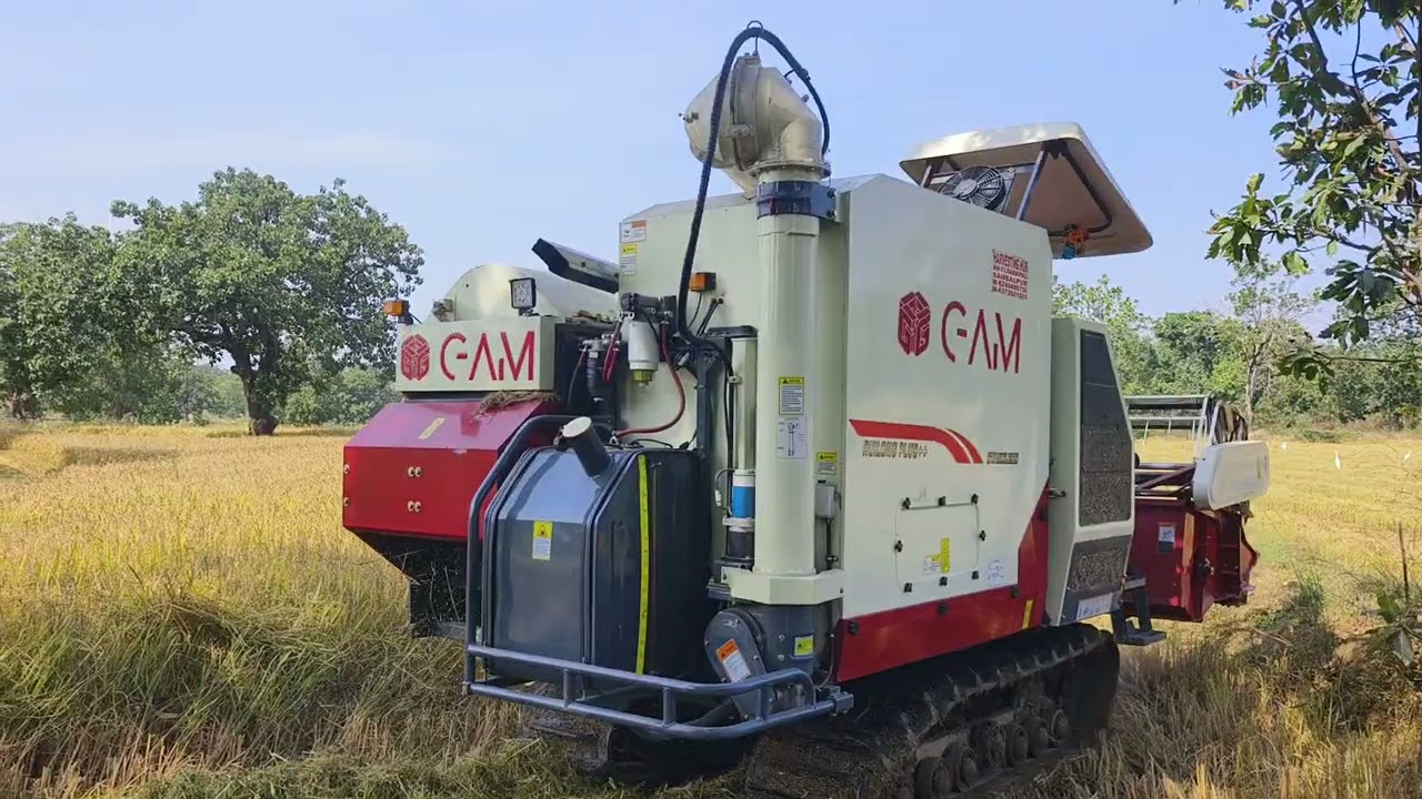 GAM combine harvester cutting spod Best trake combine macine #gamharvester 
