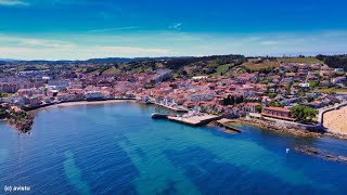 El pueblo costero de Luanco a vista de dron (en 2 minutos)