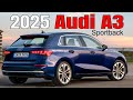 2025 audi a3 sportback driving exterior and interior