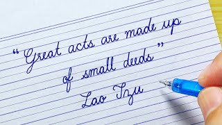 EP29 Real Quotes by Lao Tzu | Super clean handwriting | Beautiful English handwriting | Cursive