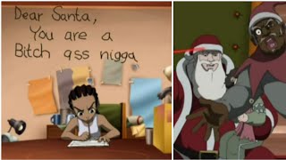 The Boondocks - Riley Writes A Letter To Santa Claus & Attacks Him Again At WoodCrest Mall! ☃️