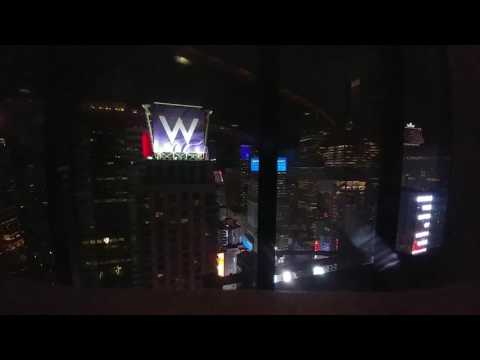 Timelapse from The View restaurant and bar at night in Manhattan