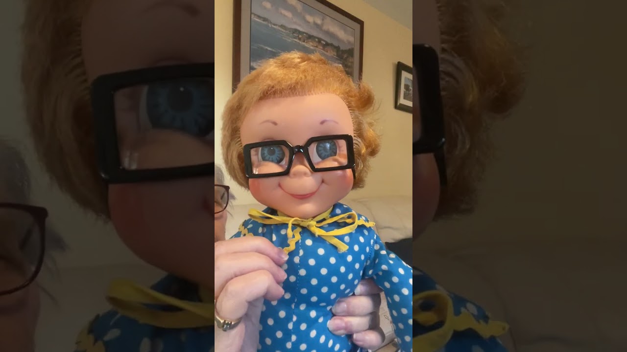 Mrs. Beasley with scratched skipping record inside, but talks