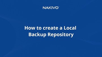 How to Create a Local Backup Repository