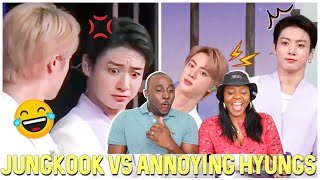 BTS Jungkook Vs Annoying Hyungs Reaction