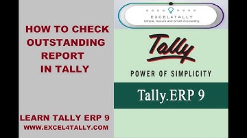 TALLY OUTSTANDING BILLS | OUTSTANDING REPORT IN TALLY | Payable, Receivable, Overdue Report in TALLY