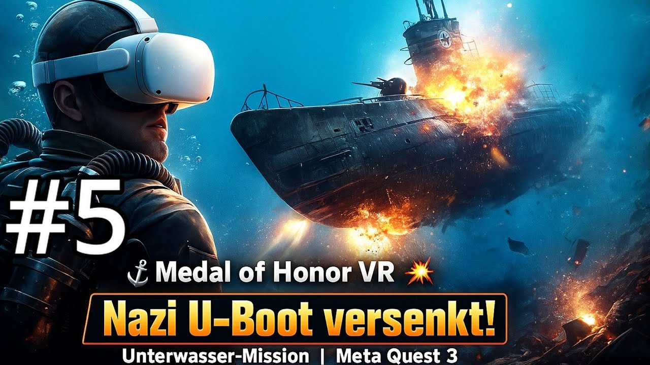 Medal of Honor VR TEIL5– Nazi U-Boot versenkt! 💥 Unterwasser-Mission | Meta Quest 3