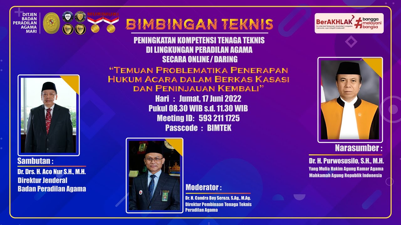 Bimbingan Teknis Peningkatan Kompetensi Tenaga Teknis di Lingkungan Peradilan Agama