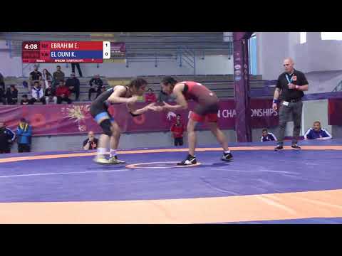 Round 1 WW 59 Kg E EBRAHIM EGY V K EL OUNI TUN