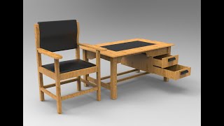 Keyshot Tutorial | Keyshot 9 Lesson on How to Render a Desk | 3d Modeling Tutorial