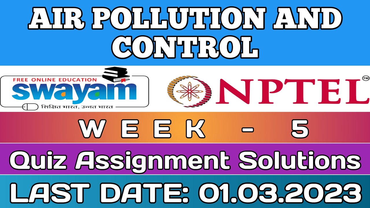 air pollution nptel assignment