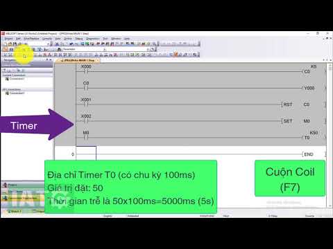 Lập trình cơ bản sử dụng bộ đếm (Counter) và Bộ tạo trễ (Timer) cho PLC Mitsubishi