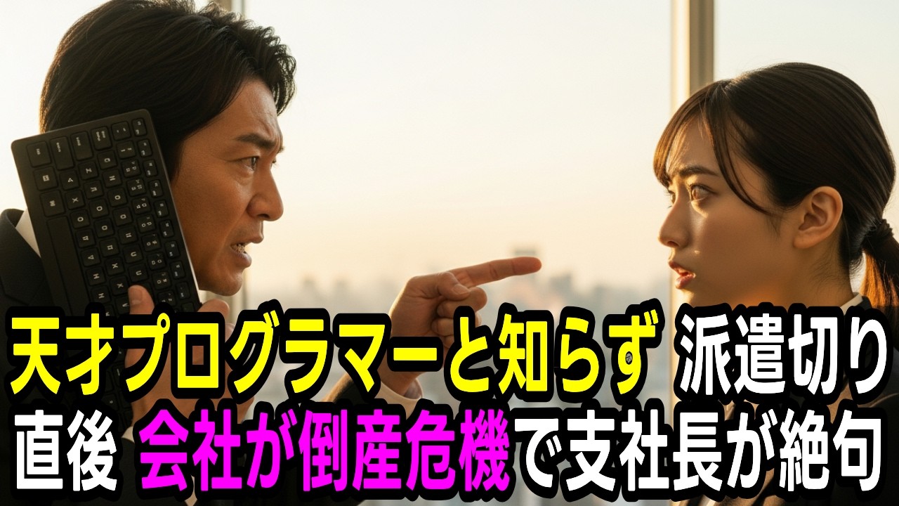 天才プログラマーと知らず、謙虚な高卒派遣OLをクビにした支社長。直後、1本の電話で会社が倒産の危機に！？【スカッと】