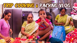 இவ்ளோ நாள் தள்ளிப்போட்டாச்சு |vlog|பேரனுக்காக கிளம்பிட்டோம்|preparing lunch & Trip packing vlog