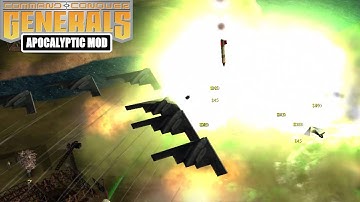 GLA STEALTH VS US AIR FORCE BOMBARDMENT C&C Generals Zero Hour Apocalyptic 2.2