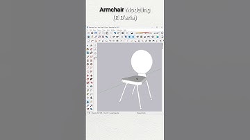 #Sketchupcore Armchair Speed Modeling Part 2 #sketchup #sketchuptutorial #interiordesign #3dmodeling