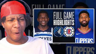 Lvgit Reacts To TIMBERWOLVES at CLIPPERS | FULL GAME HIGHLIGHTS | February 12, 2024