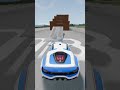 4 Cars Jump Over Wooden Barrier 😱🔥 #shorts