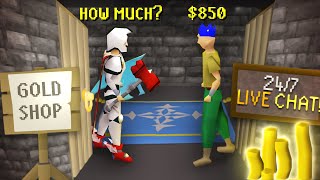 Awkwardly Interrupting Gold-Selling Businesses in RuneScape