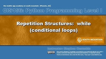 Python 04A - Repetition Structures (while)