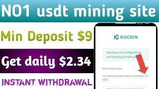 New Legit No1 usdt mining site | best Crypto mining site | Make money online | #earnfreeusdt