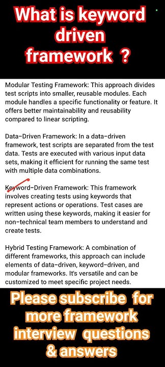 What is keyword driven framework | Keyword Driven Framework in Selenium ...