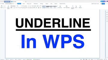 How to Underline Text in WPS Office