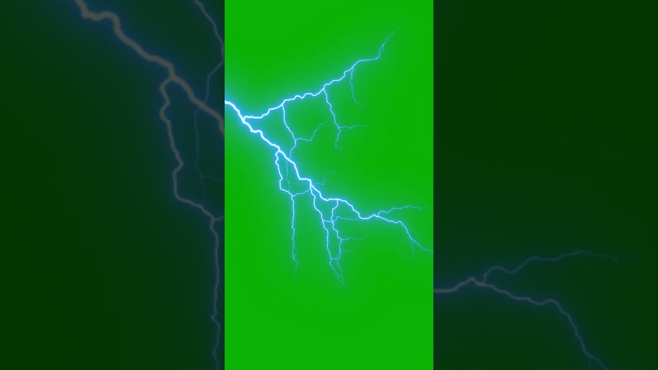 Thunder Effect On Green Screen Lightning Vfx Electricity 