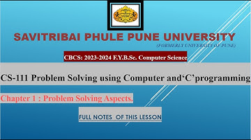 Chapter 1 : Problem Solving Aspects. SPPU download pdf from the description