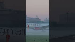 Flying Through Fog - Virgin Atlantic A330 Landing At Manchester Airport