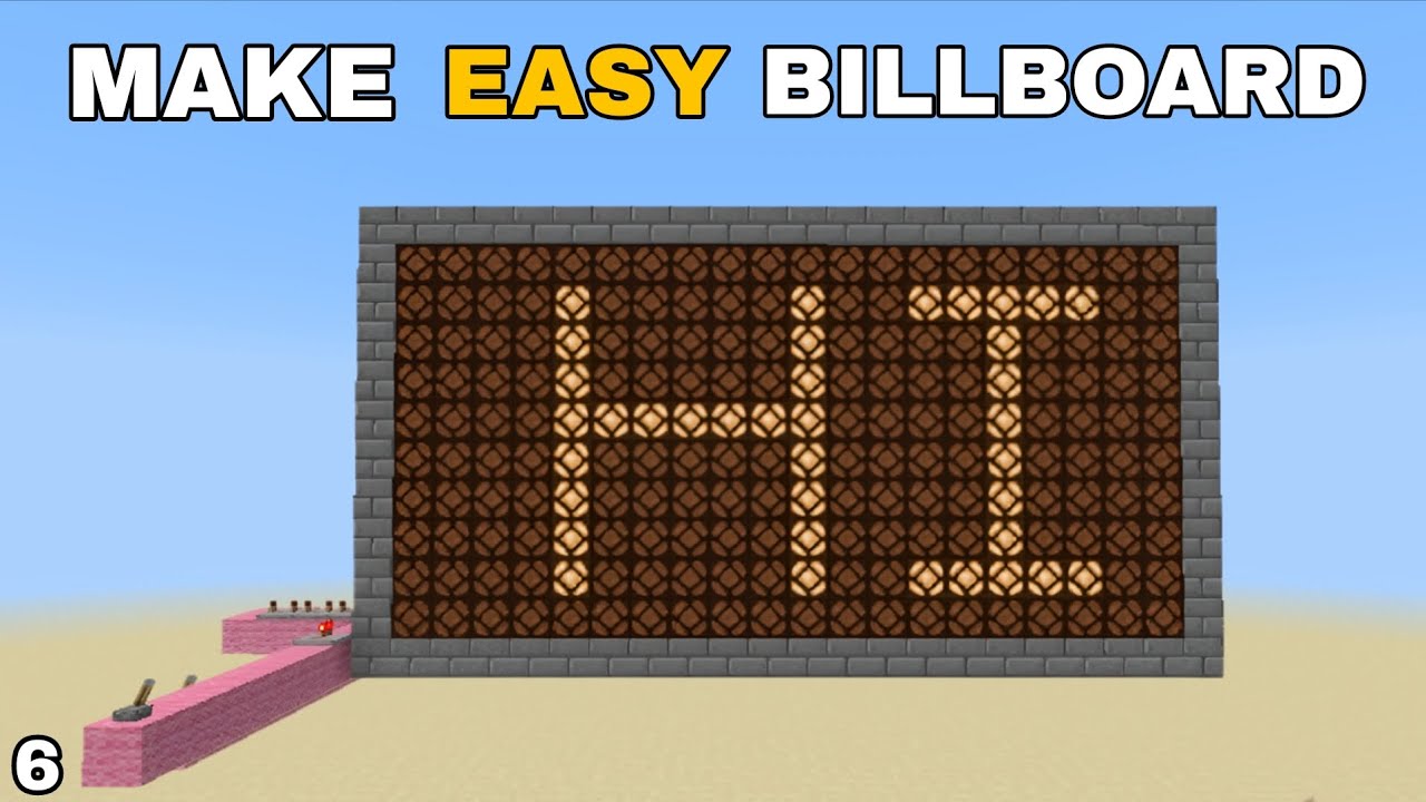 Make easy billboard l For minecraft bedrock/java/PE l Redstone l Part6