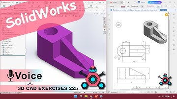 SolidWorks | 3D CAD EXERCISES 225 | StudyCadCam | Solution Tutorial |