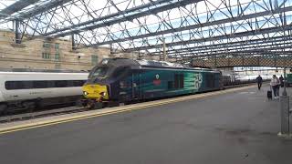 The Class 68 DRS No.68034 'Rail Riders 2020' is Light Engine Movement was passing at Carlisle.