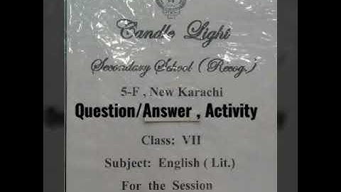 Class 7 English lit lecture 3 week 5