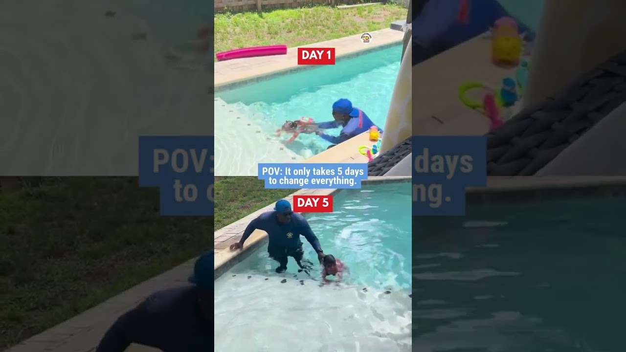Day 1 vs. Day 5 Swim Transformation | Baby Swim Classes Near Me | Baby Otter Swim School