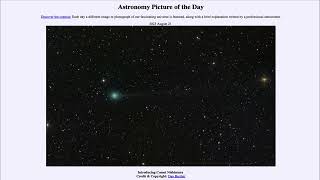 Astronomy Picture of the Day - August 21 - Introducing Comet Nishimura