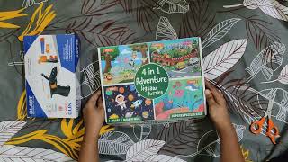 Unboxing SOFT BULLET GUN TOY 🔫 and 4 IN 1 PUZZLE. screenshot 4