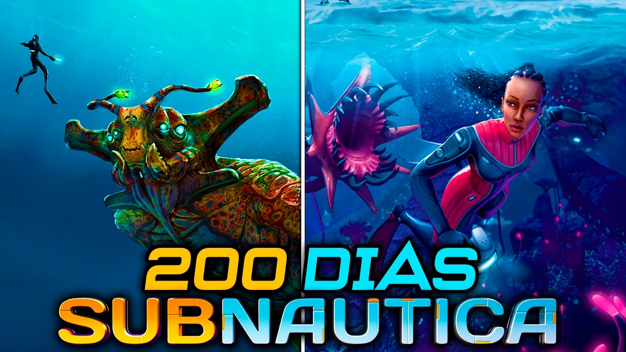 PASSEI 200 DIAS NO SUBNAUTICA 1 E NO BELOW ZERO - O FILME (COMPLETO)