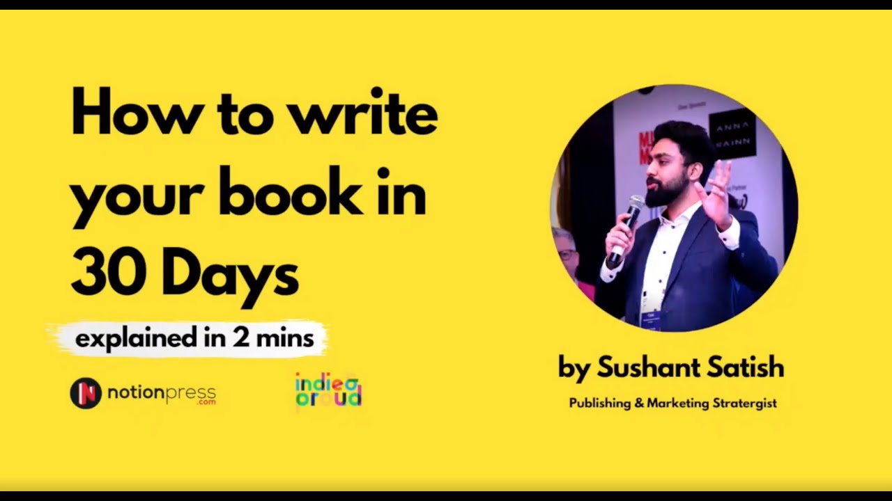 How to write your book in 30 days - YouTube