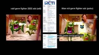 perbedaan iklan raid germ fighter 2002 (asli) dengan iklan rcti fighter / anti nyamuk (palsu)